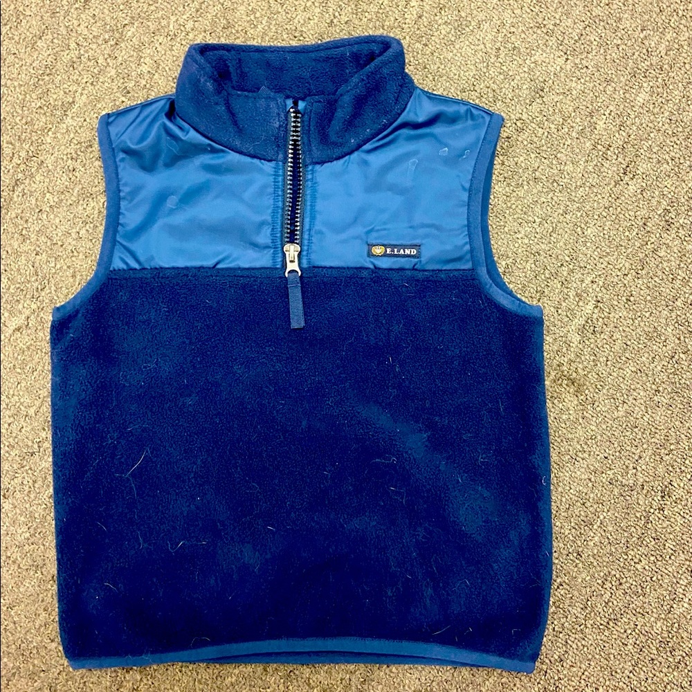Never worn Sz 5/6 - warm navy fleece vest - great for layering.